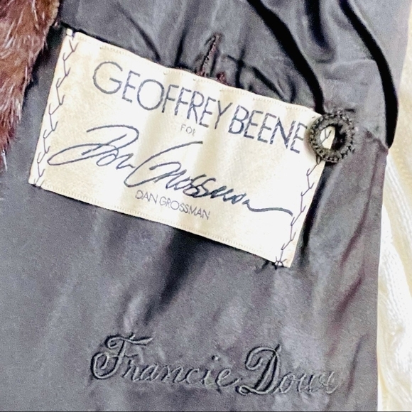 Luxury Million Dollar Look Vintage Geoffrey Beene Real Mink Fur Coat Jacket - Picture 10 of 11